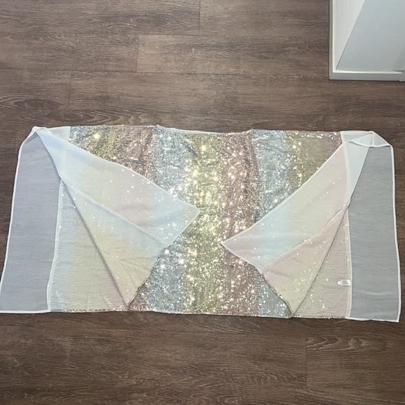NWOT Boston Proper Multicolored Sequined Poncho - Picture 5 of 14